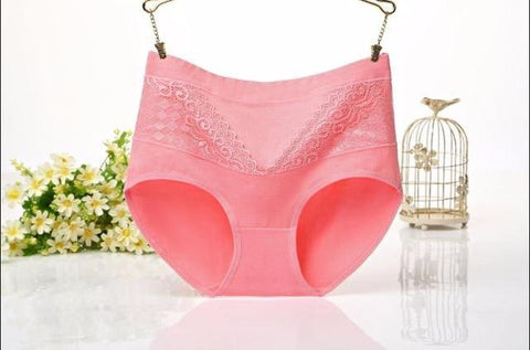 Image of High Waist Pure Cotton Body Shaping Abdomen Slim Underwear Breathable Large Size