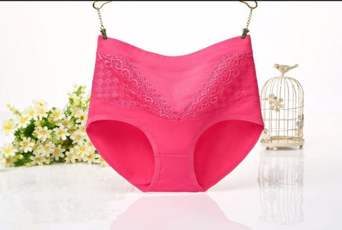 Image of High Waist Pure Cotton Body Shaping Abdomen Slim Underwear Breathable Large Size