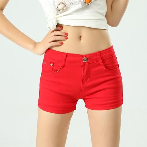 Image of BerylBella Women Shorts Mujer Summer Elastic Waist