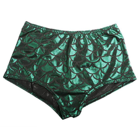 Image of High Waist Mermaid Skinny Stretch Shorts