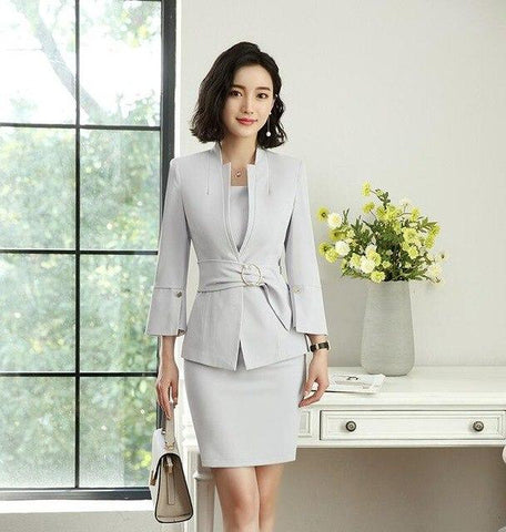 Image of Formal O Neck Sleeveless Plus Size Office Dress