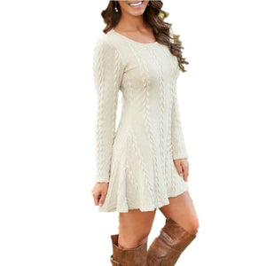 Causal Plus Size S-5XL Short Sweater Dress