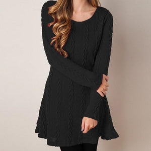 Causal Plus Size S-5XL Short Sweater Dress