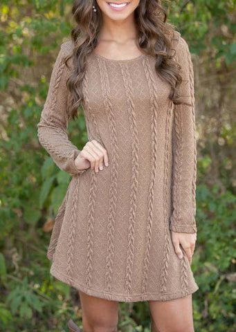 Image of Causal Plus Size S-5XL Short Sweater Dress