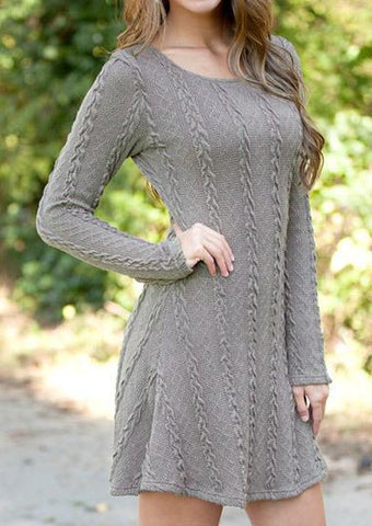 Image of Causal Plus Size S-5XL Short Sweater Dress