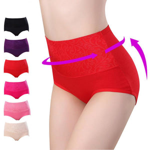 High waist seamless cotton panties