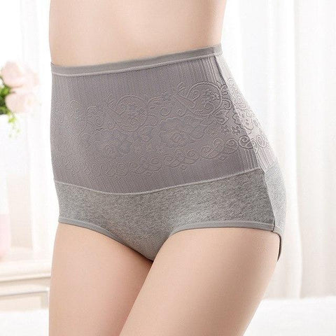 Image of High Waist Postnatal Cotton Panties Soft Breathable Shaping Waist Slim Underpants