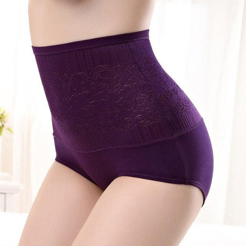 Image of High Waist Postnatal Cotton Panties Soft Breathable Shaping Waist Slim Underpants