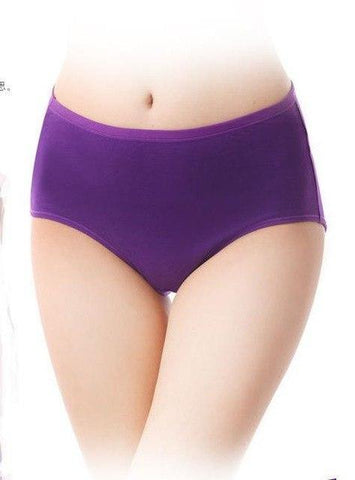 Image of Anti Bacterial Cotton Spandex Briefs Natural Color Comfortable Women Panties