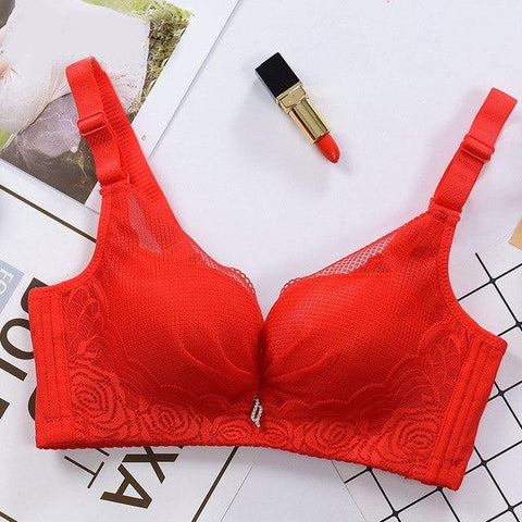 Image of Wireless Padded Up Embroidery Lace Bra