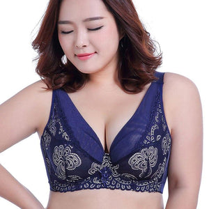 push up bras women thin no padding mesh lace D E F cup