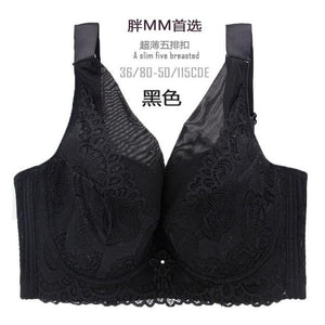 push up bras women thin no padding mesh lace D E F cup