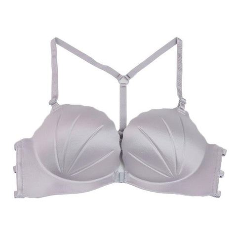 Image of Sexy seamless push up women bras front closure wireless comfortable